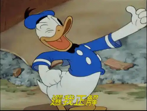 唐老鴨 選我正解