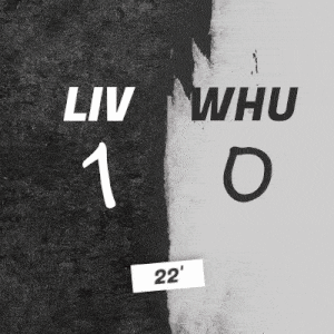Liverpool F.C. (1) vs. West Ham United F.C. (0) First Half