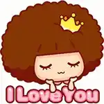 Cute Animated Character Says 'I Love You'