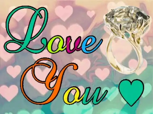 Animated 'Love You' Card with Flashing Ring