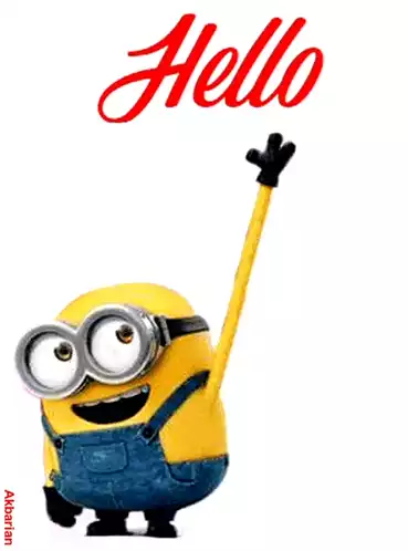 Minion Animated Greeting Card: Hello April!