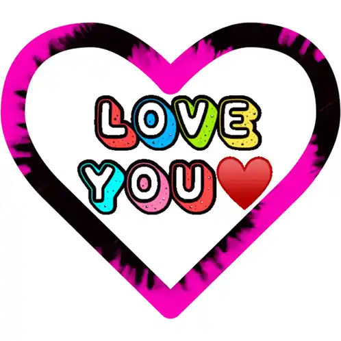 Animated "Love You" Heart Graphic