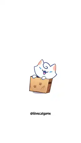 Animated Cat Says 'I Love You Too'