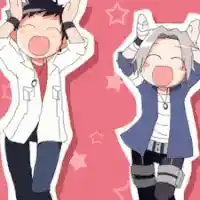 Excited Anime Characters Dance Party