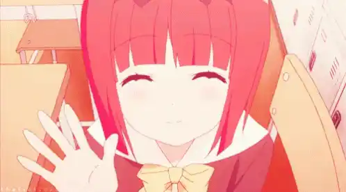 Cute Anime Girl Waves Hello