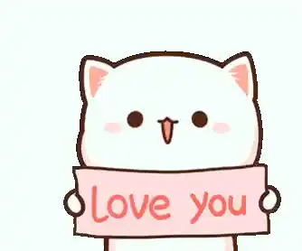 Cute Cat Says Love You