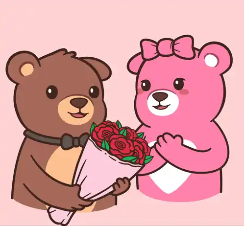 Bearish Af: Cute Bears, Flowers & Love