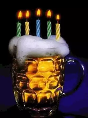 Beer Mug with Birthday Candles