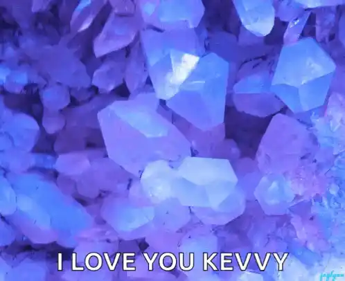 Glowing 'I Love You Kevvy' Text