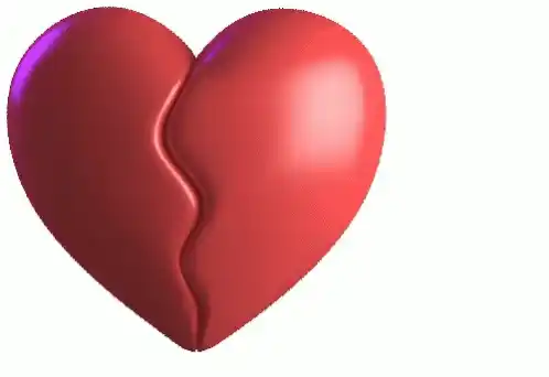 Red Heart Breaking Apart Animation