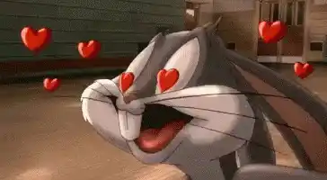 Bugs Bunny In Love with Hearts