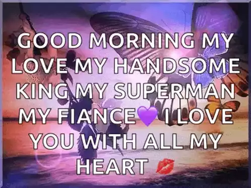 Good Morning Love Message with Butterflies