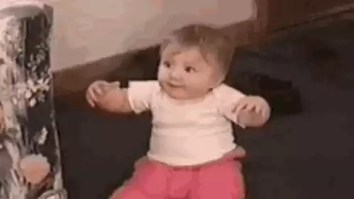 Baby's Excited Reaction to Ice Cream