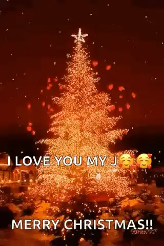 Merry Christmas Tree with 'I Love You My J'