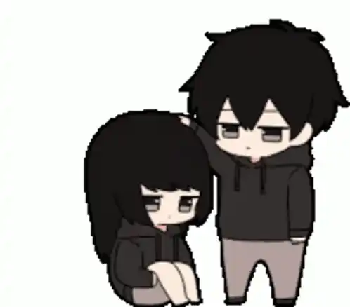 Chibi Couple: Comforting Moment