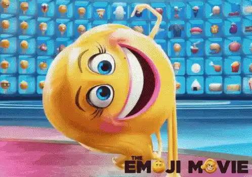 Excited Happy Emoji Movie Character