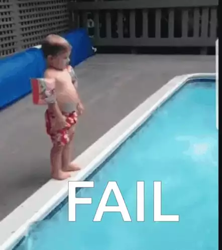 Kid's Epic Pool Jump Fail