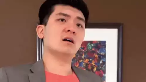 Man's Surprised Reaction