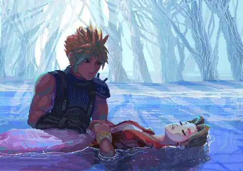 Final Fantasy VII: Cloud & Aerith Farewell