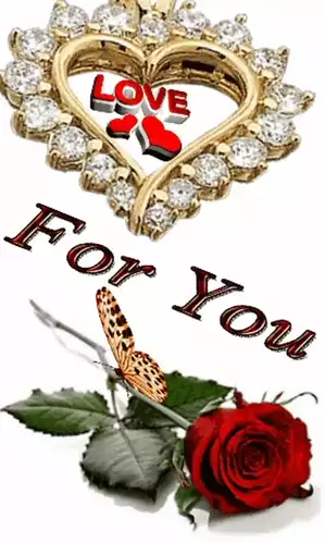 Love For You: Heart Pendant, Rose & Butterfly