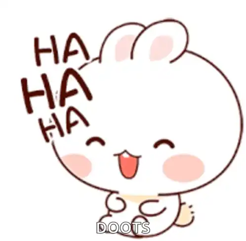 Funny Cartoon Rabbit Laughing