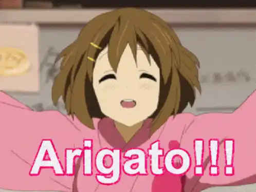 Funny Anime Girl says Arigato!!!
