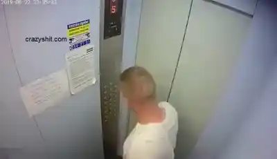 Funny Elevator Door Surprise