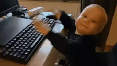 Baby Typing Funny Jokes