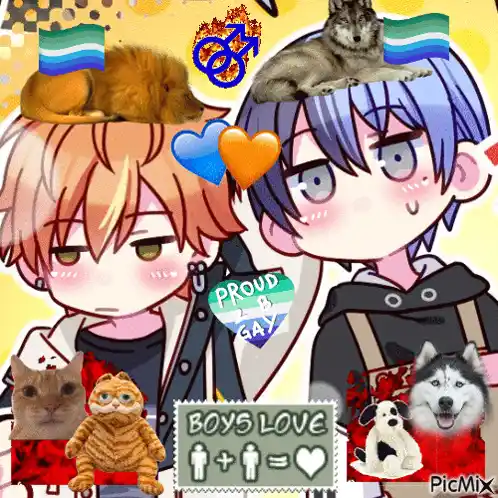 Gay Akito and Touya: Boys Love Fanart