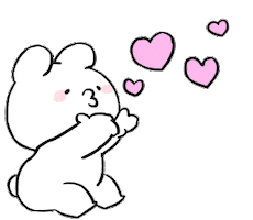 Heart Love Sticker by すこぶる動くウサギ