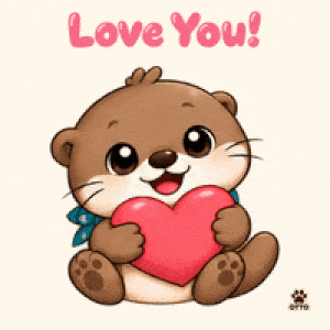 I Love You Smile GIF by Otto the Otter by GleeSpace
