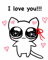 I Love You Cat And Greyhound GIF