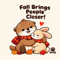Autumn Leaves Love GIF by Otto the Otter by GleeSpace