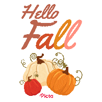 Fall Season Hello Sticker by pictarine