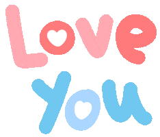 Love You Pink Sticker by Ai and Aiko