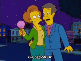 Kissing In Love GIF by The Simpsons