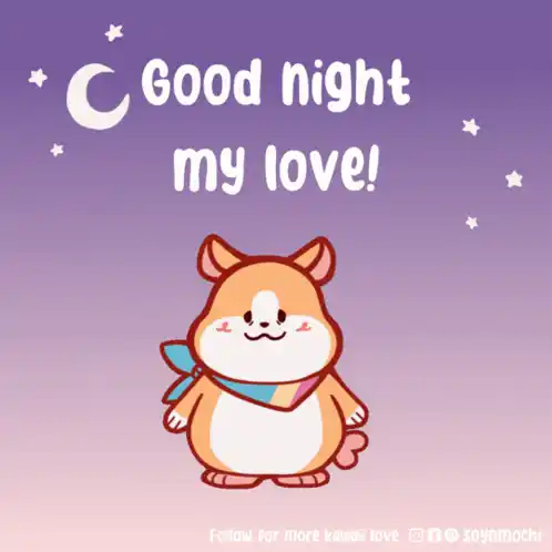 Good Night My Love Hamster Yawn