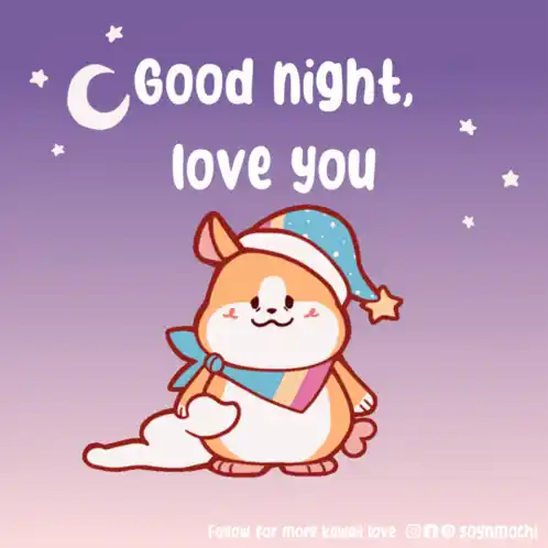 Good Night, Love You Hamster Yawn