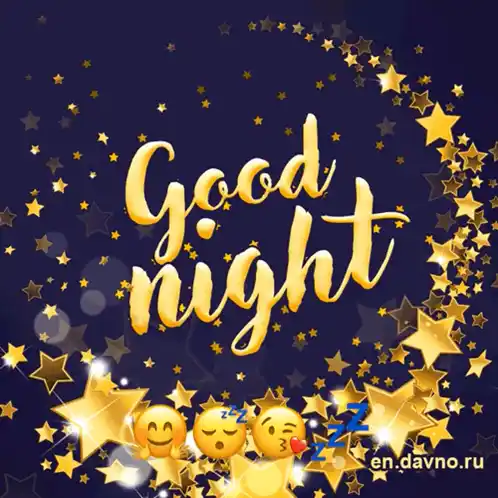 Goodnight My Love with Stars and Emojis
