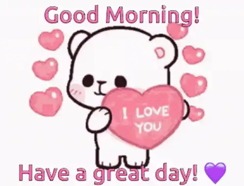 Good Morning! Cute Bear Says I Love You