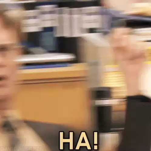 Dwight Schrute Says 'HA!' Not Funny