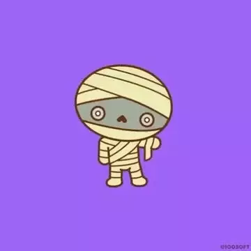 Cute Halloween Mummy Cartoon
