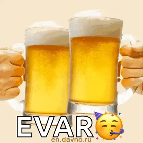 Happy Birthday Evar with Beer Cheers