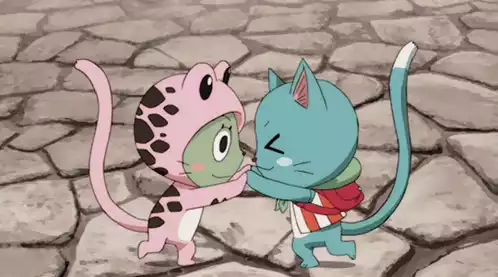 Happy Cats Hugging and Posing