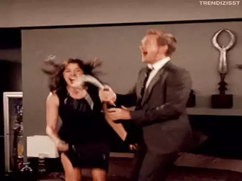 Champagne Celebration: Happy & Excited