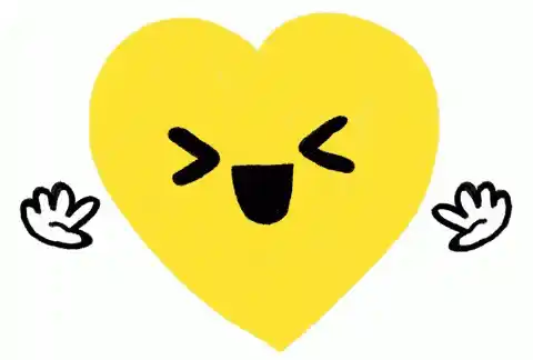 Cute Excited Pink Heart Waving Animation