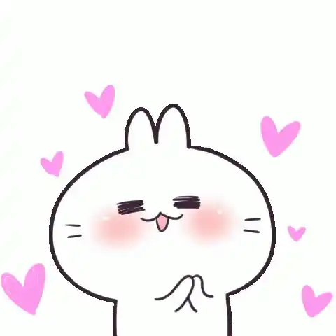 Cute Cartoon Rabbit: Heart In Love