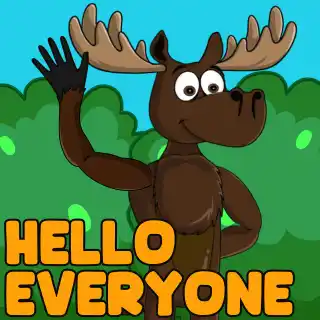 Hello Everyone! Moose Waving