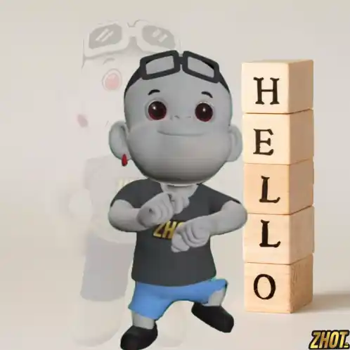 Hello Hi: Cute Cartoon Greeting