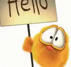 Cute Yellow Chick Says Hello